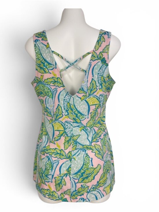 Lilly Pulitzer Tops - Lilly Pulitzer Citrus Print Sleeveless Tank Top Women's XL